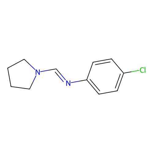 Methanimine, 1-(1-pyrrolidinyl), N-(4-chlorophenyl) structure