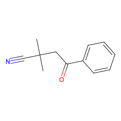 2,2-Dimethyl-4-oxo-4-phenylbutanenitrile structure