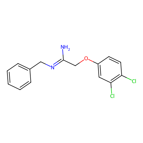 N-benzyl-2-(3,4-dichlorophenoxy)ethanimidamide structure