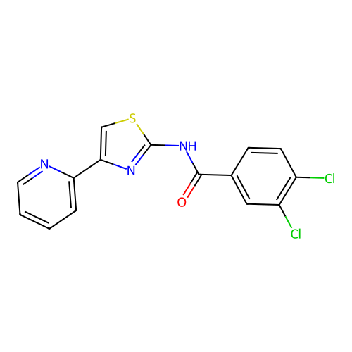3,4-Dichloro-N-(4-pyridin-2-yl-thiazol-2-yl)-benzamide structure