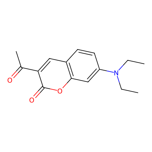 2H-1-Benzopyran-2-one, 3-acetyl-7-(diethylamino)- structure