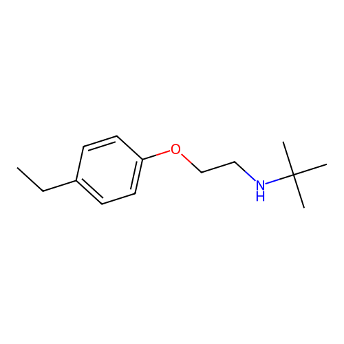 N-[2-(4-ethylphenoxy)ethyl]-2-methyl-2-propanamine hydrochloride structure