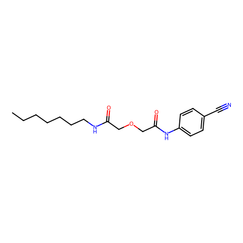 2-{2-[(4-cyanophenyl)amino]-2-oxoethoxy}-N-heptylacetamide structure