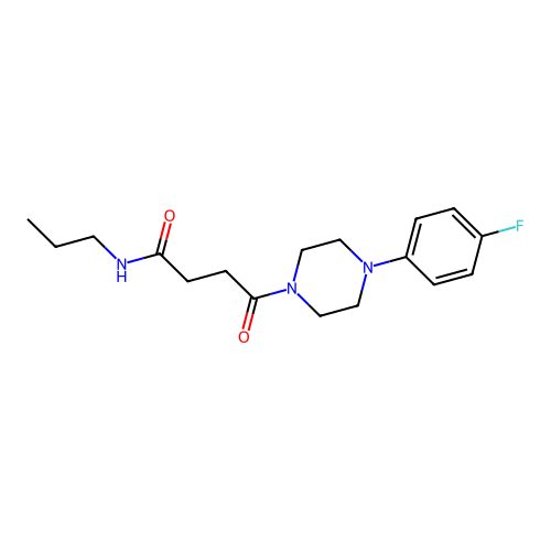 4-[4-(4-fluorophenyl)piperazin-1-yl]-4-oxo-N-propylbutanamide structure