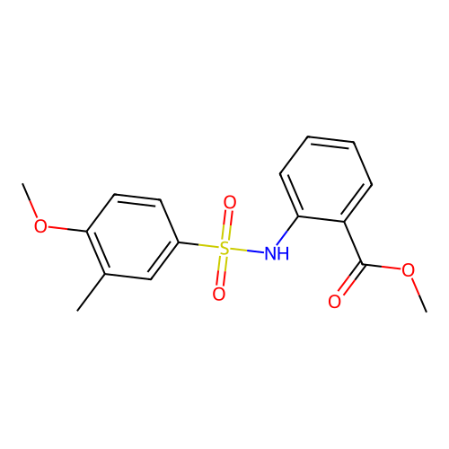 Methyl 2-{[(4-methoxy-3-methylphenyl)sulfonyl]amino}benzoate structure