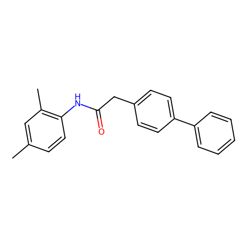 2-(biphenyl-4-yl)-N-(2,4-dimethylphenyl)acetamide structure