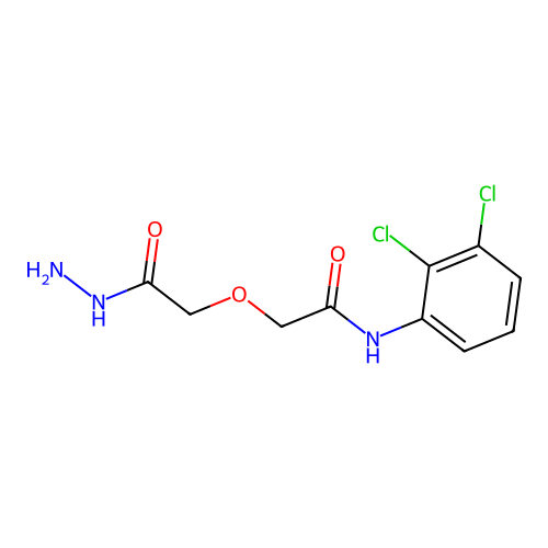 N-(2,3-dichlorophenyl)-2-(2-hydrazinyl-2-oxoethoxy)acetamide structure