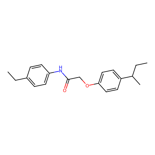 2-[4-(butan-2-yl)phenoxy]-N-(4-ethylphenyl)acetamide structure