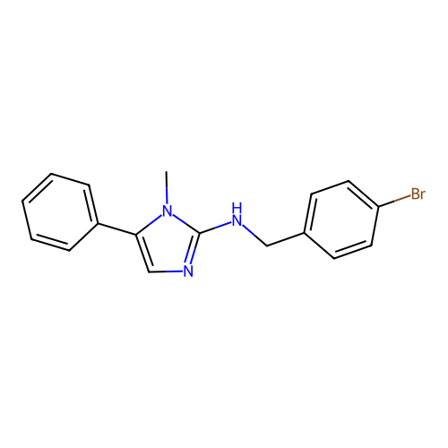 N-(4-bromobenzyl)-1-methyl-5-phenyl-1H-imidazol-2-amine structure