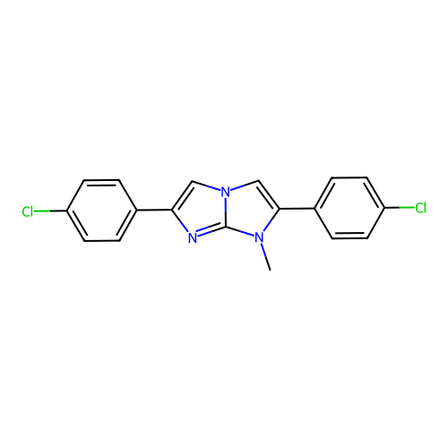2,6-bis(4-chlorophenyl)-1-methyl-1H-imidazo[1,2-a]imidazole structure