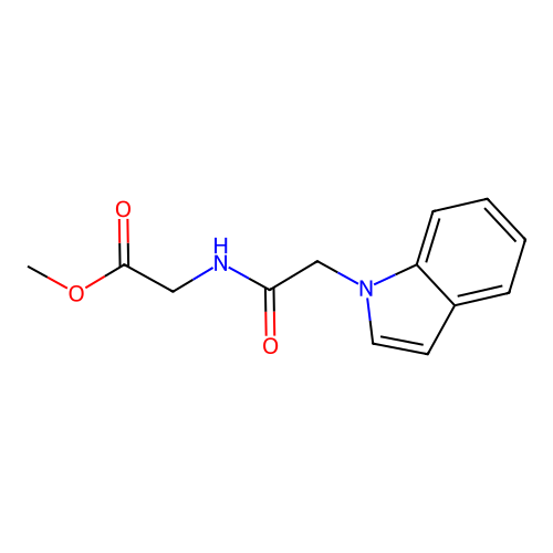 methyl 2-(2-(1H-indol-1-yl)acetamido)acetate structure
