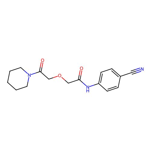 N-(4-cyanophenyl)-2-[2-oxo-2-(piperidin-1-yl)ethoxy]acetamide structure