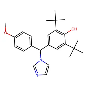 2,6-Ditert-butyl-4-[imidazol-1-yl-(4-methoxyphenyl)methyl]phenol structure