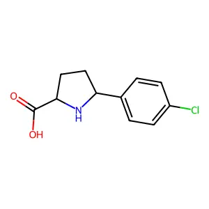 5-(4-Chlorophenyl)pyrrolidine-2-carboxylic acid structure