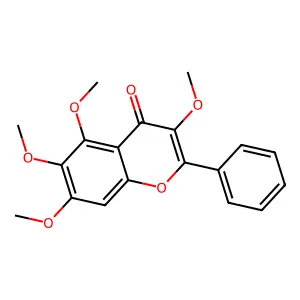 3,5,6,7-Tetramethoxyflavone structure
