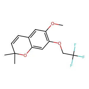 2H-1-Benzopyran, 6-methoxy-2,2-dimethyl-7-(2,2,2-trifluoroethoxy)- structure