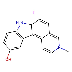 10-Hydroxy-3-methyl-7H-pyrido(3,4-c)carbazolium iodide structure
