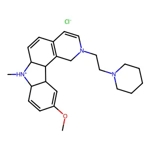 10-Methoxy-7-methyl-2-(2-(1-piperidinyl)ethyl)-7H-pyrido(4,3-c)carbazolium chloride structure