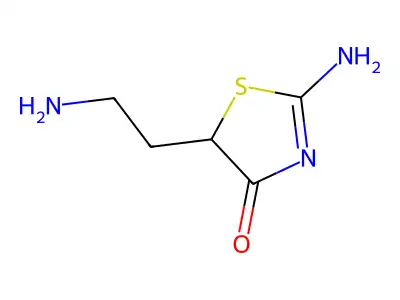 2-Amino-5-(2-aminoethyl)-1,3-thiazol-4-one structure