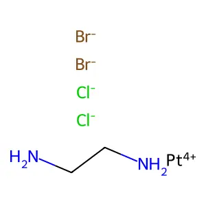 Platinum, dibromodichloro(1,2-ethanediamine-N,N')-, (OC-6-13)- structure