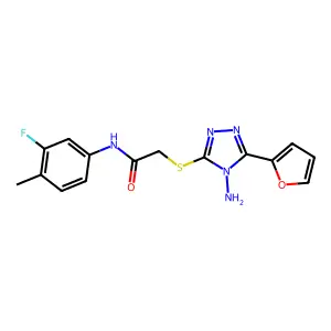 C15H14FN5O2S structure