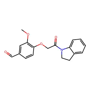 4-[2-(2,3-dihydro-1H-indol-1-yl)-2-oxoethoxy]-3-methoxybenzaldehyde structure