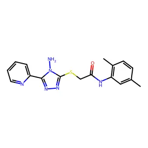 2-((4-amino-5-(pyridin-2-yl)-4H-1,2,4-triazol-3-yl)thio)-N-(2,5-dimethylphenyl)acetamide structure