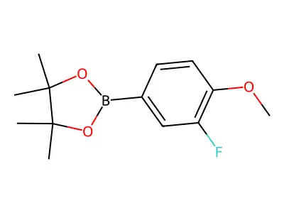 2-(3-Fluoro-4-methoxyphenyl)-4,4,5,5-tetramethyl-1,3,2-dioxaborolane structure