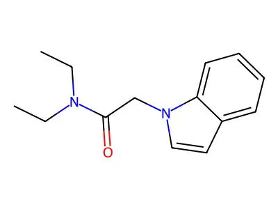 N,N-diethyl-2-(1H-indol-1-yl)acetamide structure