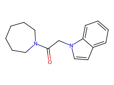 1-(2-azepan-1-yl-2-oxoethyl)-1H-indole structure
