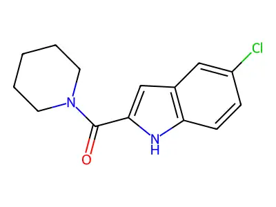5-chloro-2-(piperidine-1-carbonyl)-1H-indole structure