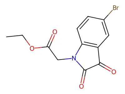 ethyl (5-bromo-2,3-dioxo-2,3-dihydro-1H-indol-1-yl)acetate structure