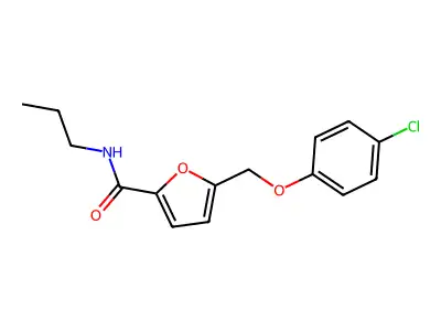 5-((4-Chlorophenoxy)methyl)-N-propyl-2-furancarboxamide structure