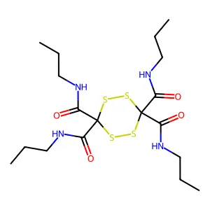3-N,3-N',6-N,6-N'-tetrapropyl-1,2,4,5-tetrathiane-3,3,6,6-tetracarboxamide structure