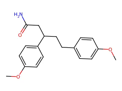 3,5-Bis(4-methoxyphenyl)pentanimidic acid structure