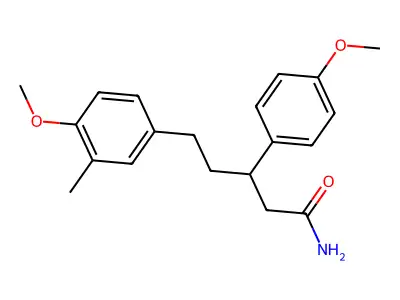 5-(4-Methoxy-3-methylphenyl)-3-(4-methoxyphenyl)pentanimidic acid structure