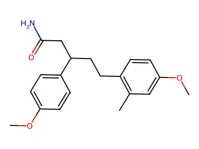 5-(4-Methoxy-2-methylphenyl)-3-(4-methoxyphenyl)pentanimidic acid structure