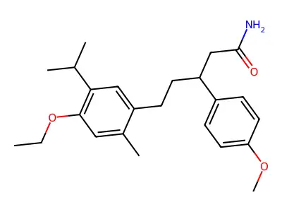 Benzenepentanamide, 4-ethoxy-beta-(4-methoxyphenyl)-2-methyl-5-(1-methylethyl)- structure