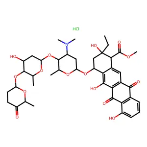 Aclarubicin Hydrochloride structure