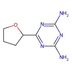 1,3,5-Triazine-2,4-diamine, 6-(tetrahydro-2-furanyl)- structure