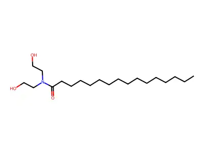 N,N-双(2-羟乙基)十六烷酰胺 structure