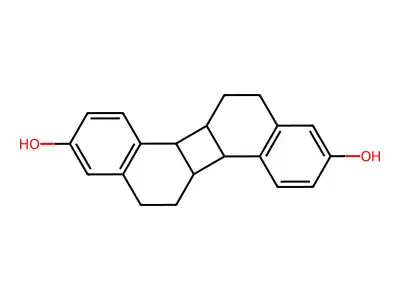 3,9-Dihydroxyoctahydrodibenzo(a,g)biphenylene structure