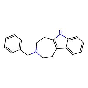 Azepino(4,5-b)indole, 3-benzyl-1,2,3,4,5,6-hexahydro- structure