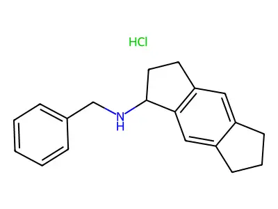 1,2,3,5,6,7-Hexahydro-N-(phenylmethyl)-s-indacen-1-amine hydrochloride structure