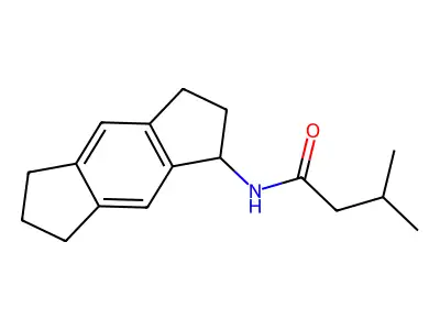 N-(1,2,3,5,6,7-Hexahydro-s-indacen-1-yl)-3-methylbutanamide structure
