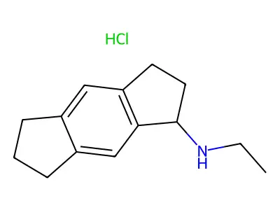 1,2,3,5,6,7-Hexahydro-N-ethyl-s-indacen-1-amine hydrochloride structure