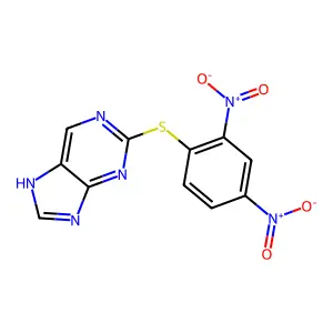 1H-Purine, 2-((2,4-dinitrophenyl)thio)- structure