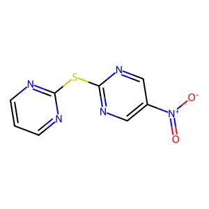 Pyrimidine, 5-nitro-2-(2-pyrimidinylthio)- structure