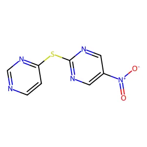 Pyrimidine, 5-nitro-2-(4-pyrimidinylthio)- structure