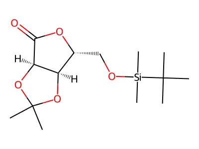 (TBS)-Isopropylidene-D-ribonolactone structure